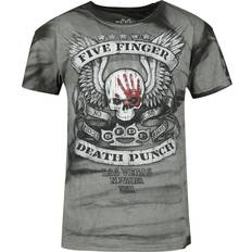 T-skjorter Five Finger Death Punch T-Shirt Logo bis für Größe grau EMP exklusives Merchandise!