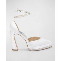 Shoes Badgley Mischka Eliana Pointed Platform Heels White