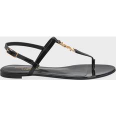 Ysl shoes Saint Laurent Cassandra Leather Ysl Slingback Sandals