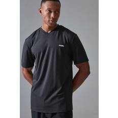 Man Sport V Neck Performance T-shirt - Black