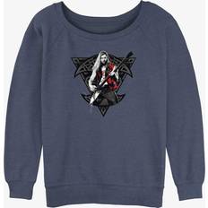 Children's Clothing Hot Topic Marvel Thor: Love and Thunder Rocker Viking Womens Slouchy Sweatshirt BLUEHTR