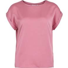 Recycled Materials Blouses Vila Rundhalset Top Med Korte Ærmer