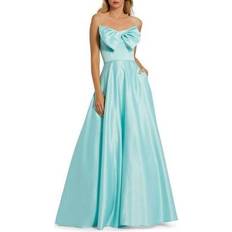 Blue - Evening Gowns Dresses Mac Duggal Bow Detail Strapless A-Line Gown