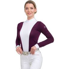 Violet Chemises Cavalliera Polo de Concours Équitation Manches Queen - Violet