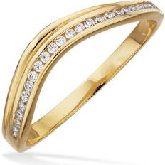 Guld - Kubisk Zirkon Ringe Scrouples Karat Guld Ring 713973