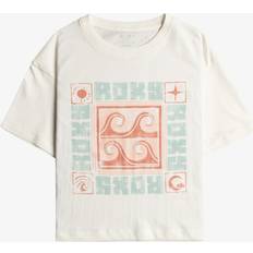 Roxy Kids' Sun For All Seasons Organic Cotton T-Shirt, Egret