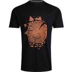 Weird Fish Woodsman Front Print Eco T-Shirt Black