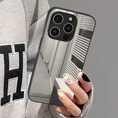 Apple iPhone XR Mobile Phone Cases Shein Piece Fashionable Simple Mirror Silver AntiDrop Phone Case Compatible With Iphone IPhone Inch AllRound Protective Case Compatible Compatible Wit