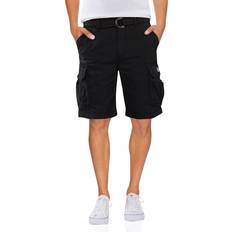 Unionbay Men's Big and Tall Survivor Belted Cargo Short, Black