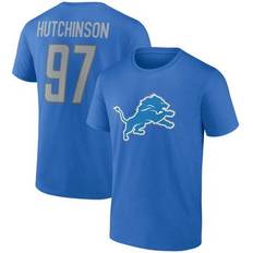 Detroit Lions T-shirts Fanatics Men's Aidan Hutchinson Detroit Lions Player Icon Name & Number T-Shirt