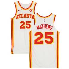 Game Jerseys Fanatics Authentic Garrison Mathews Atlanta Hawks Game-Used #25 White Jersey vs. Denver Nuggets on April 6, 2024