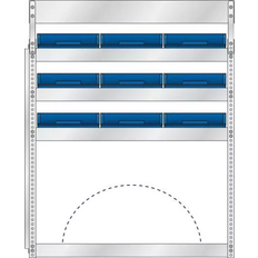 Aluminium Reolsystem RAACO Fully Assembled Silver Reolsystem 93x99.2cm