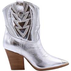 Lola Cruz Western Style Cowboy Boots Gray
