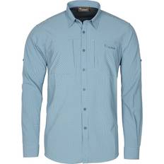Herre - Turkis Skjorter Pinewood InsectSafe Shirt Fog Blue/Offwhite