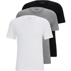 HUGO BOSS Classic Logo Embroidery T-shirt 3-pack - White/Grey/Black