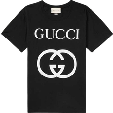 Gucci Overdeler Gucci Logo Print T-Shirt - Black