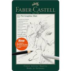 Negro Lápices de Grafito Faber-Castell Pitt Graphite Matt Set 11-pack