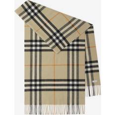 Burberry Green Scarfs Burberry Wide Check Cashmere Scarf Light Sage