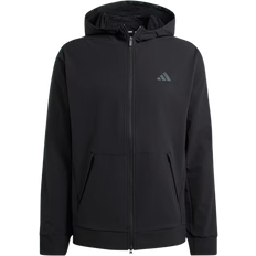 Elastane/Lycra/Spandex - Men Tops Adidas Designed for Training Cold Rdy Full Zip Hoodie - Black