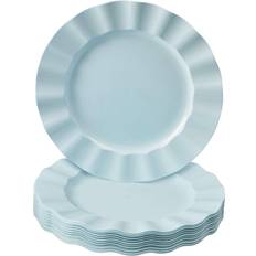 Silver Spoons Disposable Plates Salad with Scalloped Rim Mint 10-pack