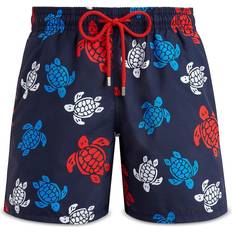 Men - Polyamide Swimwear Vilebrequin Moorea Tortues Swim Trunks - Navy