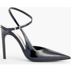 Gucci Leather Heels & Pumps Gucci Womens Nero Alma Love Leather Slingback Heels Eur Women NERO