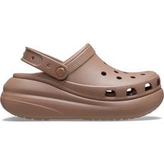 Men - Platform Outdoor Slippers Crocs Classic Crush Clog - Latte