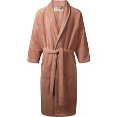 Unisex Morgonrockar & Badrockar Bongusta Naram Bath Robe - Camel/Ultramarine Blue