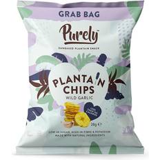 Purely Plantain Chips Wild Garlic 28g 20pack