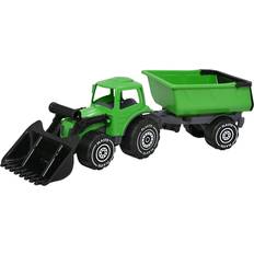 Traktor med Fronlastare Och Släp