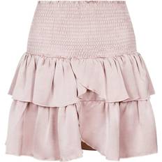 Dame - Rosa Skjørt Neo Noir Carin Heavy Sateen Skirt - Dusty Rose