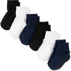 Underwear The Children's Place Baby And Toddler Girls Ruffle Turn Cuff Socks 6-Pack 3T-4T Multi Clr Cotton/Polyester/Spandex