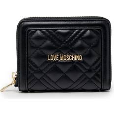 Love Moschino women's black plain wallet with zipper