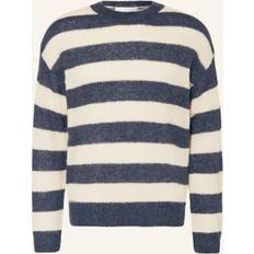 Closed Alpaka Tøj Closed CREWNECK JUMPER men Pullovers blue beige in size:XL