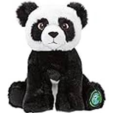 PMS DIN PLANET ECO PLUSH Vilda djur plyschleksak, plyschlejon, plyschpanter, plyschnoshörning, plyschpanda, plysch gorilla, plysch snö leopard, mjuk leksak för barn, 23 eller 28 cm, gosedjur