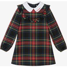 Dolce & Gabbana Girls Blue Red Tartan Wool Dress