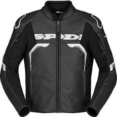 Yellow Motorcycle Jackets Spidi Evorider 3 Leather Jacket - Black/White