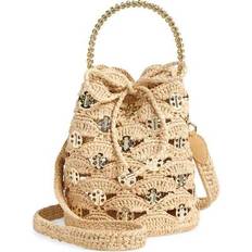 Naturel Sacs Seau Rabanne Bucket Bag Raffia