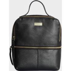 Assots London ELLA' Pebble Grain Mini Real Leather Backpack for Women Black One Size