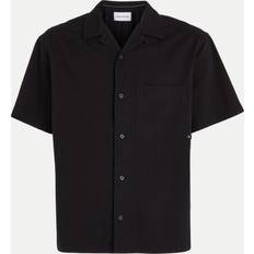 Calvin Klein Paidat Calvin Klein Textured Cotton Ss Shirt - Black