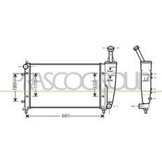 Koelvloeistofslangen Prasco Radiateur Aluminium Koelribben LA002R003