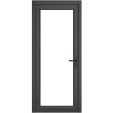 Grey Interior Doors Crystal uPVC Grey Left Hand Inwards Double Glazed Interior Door (x)