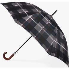 Totes ECO-BRELLA Auto Walker Wood Crook Handle Umbrella, Grey