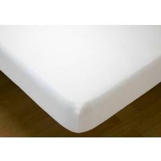 Solid Colours Bed Sheets Fitted bottom Hosteline MONACO LISO Bed Sheet White