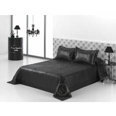 Negro Colchas Black Line Negro Cama de 90 Cama de 105 (2 Piezas) Colcha Negro