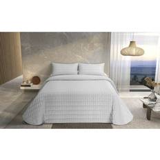 Colchas Pierre Cardin Ondas Blanco 3 Piezas Colcha Blanco