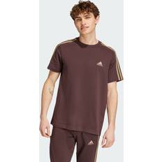 Marrone - Uomo Magliette Adidas Essentials T-shirt 3-Stripes - Marron