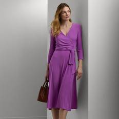 Polo Ralph Lauren Women Dresses Polo Ralph Lauren Surplice Jersey Dress in Aurora Violet