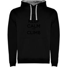 Tank Tops Kruskis Keep Calm And Climb Two-colour Hoodie Black Man