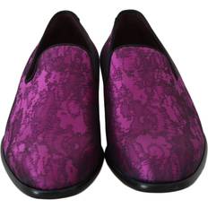 Dolce & Gabbana Loafers Dolce & Gabbana Purple Jacquard Loafers Dress Formal Shoes EU39/US6 US6